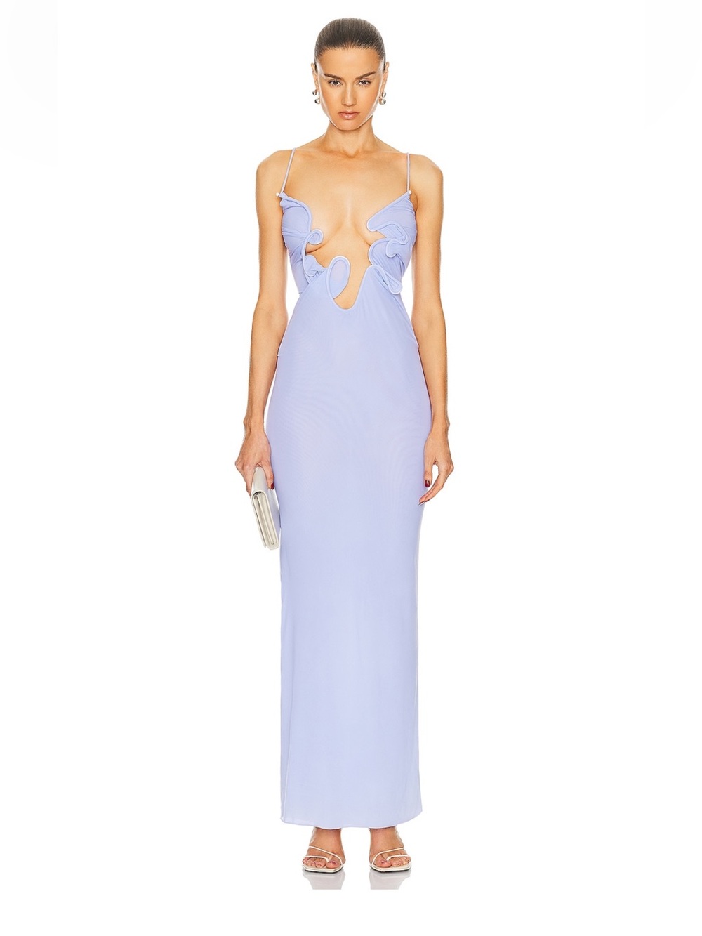 Christopher Esber Lavender Sculpted Cutout Maxi Dress